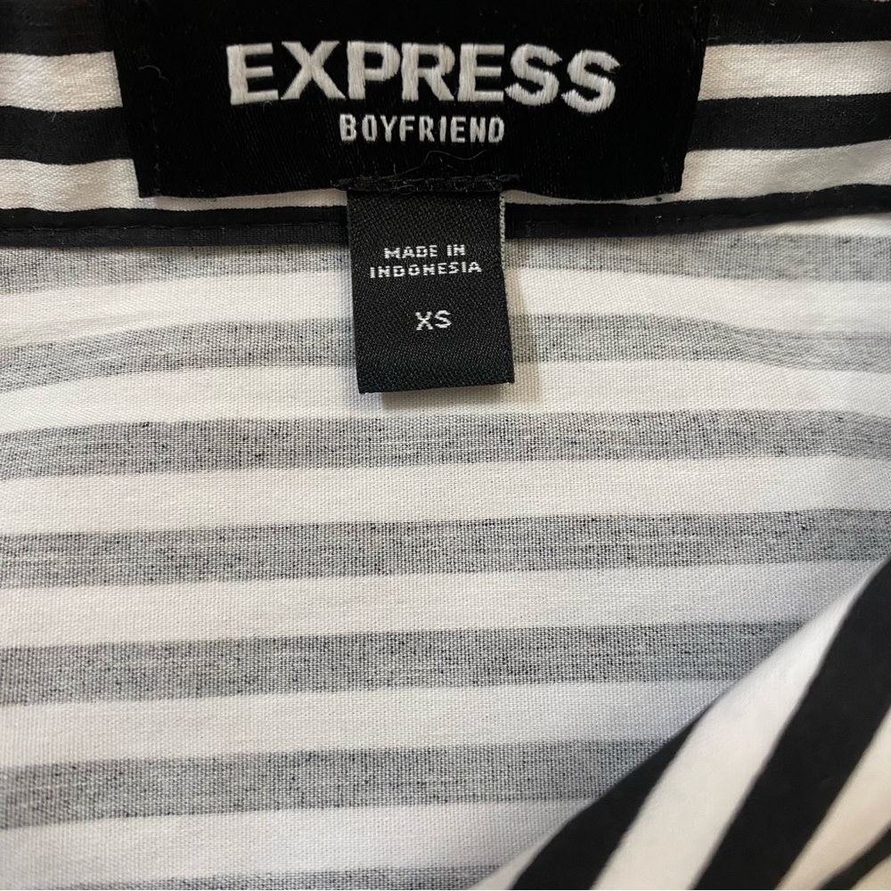 Express Boyfriend Stripped Button Down - image 6